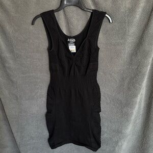 Chic Free People Black Stretchy Sleeveless Mini Dress